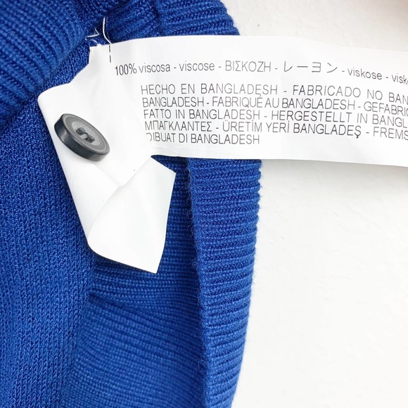 ZARA Man Viscosa Blue Polo Shirt  XS - Picture 7 of 8